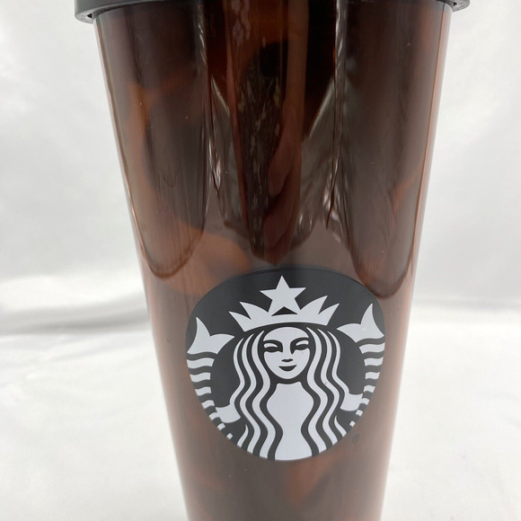Starbucks Venti 24 Oz. 2019 Mocha Swirl Tortoise Shell Leopard Tumbler NO Straw - Picture 1 of 9